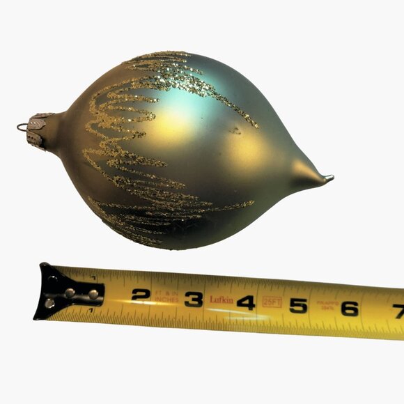 Christmas Classics Ornament Hand Decorated Blown Glass Glitter Romania Craftsmen - Picture 4 of 13